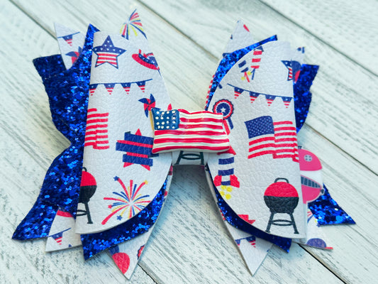 Patriotic Hair Bow